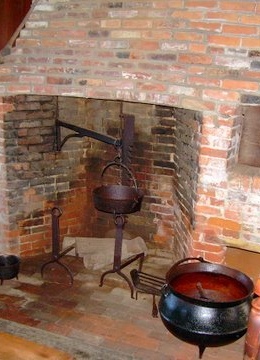 Chapman-Hall House Kitchen Fireplace