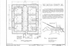 HABS Wiscasset Old Jail 1st Floor Drawing 1936