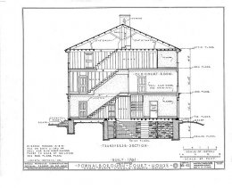 HABS Pownalborough Court House Drawing 1936