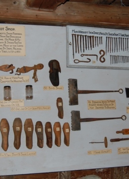 Pownalborough Court House Bootmaking Exhibit