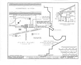 HABS Pownalborough Court House Courtroom Building Location 1936