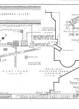 HABS Pownalborough Court House Courtroom Building Location 1936