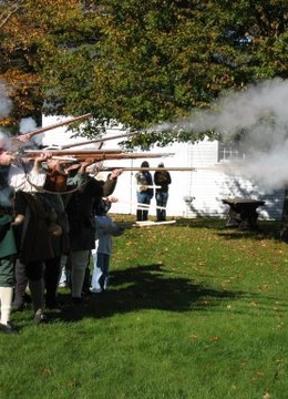 Pownalborough Court House Firing Muskets